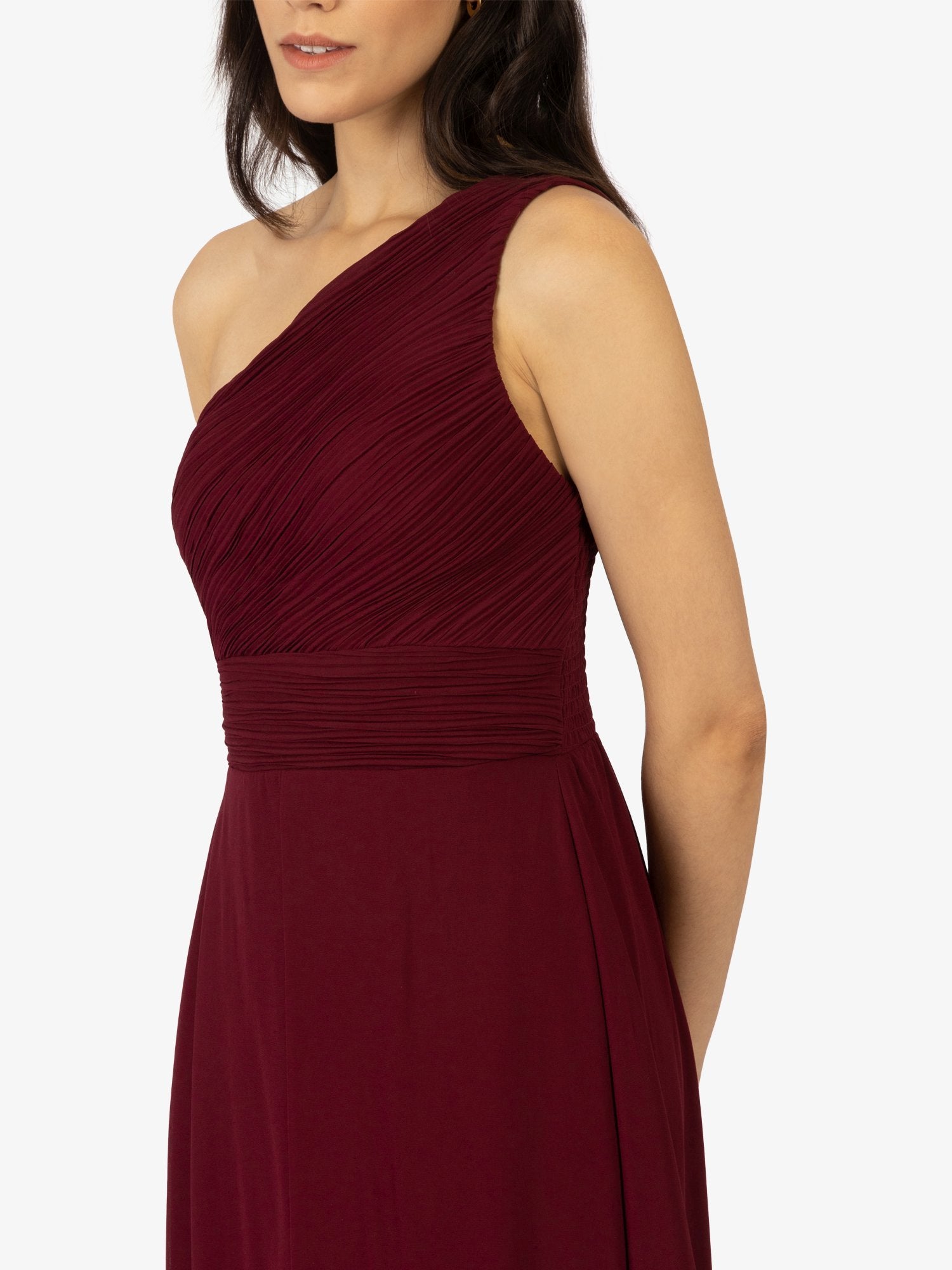 APART One-Shoulder Abendkleid mit weitem Chiffon Rockpart | bordeaux ...