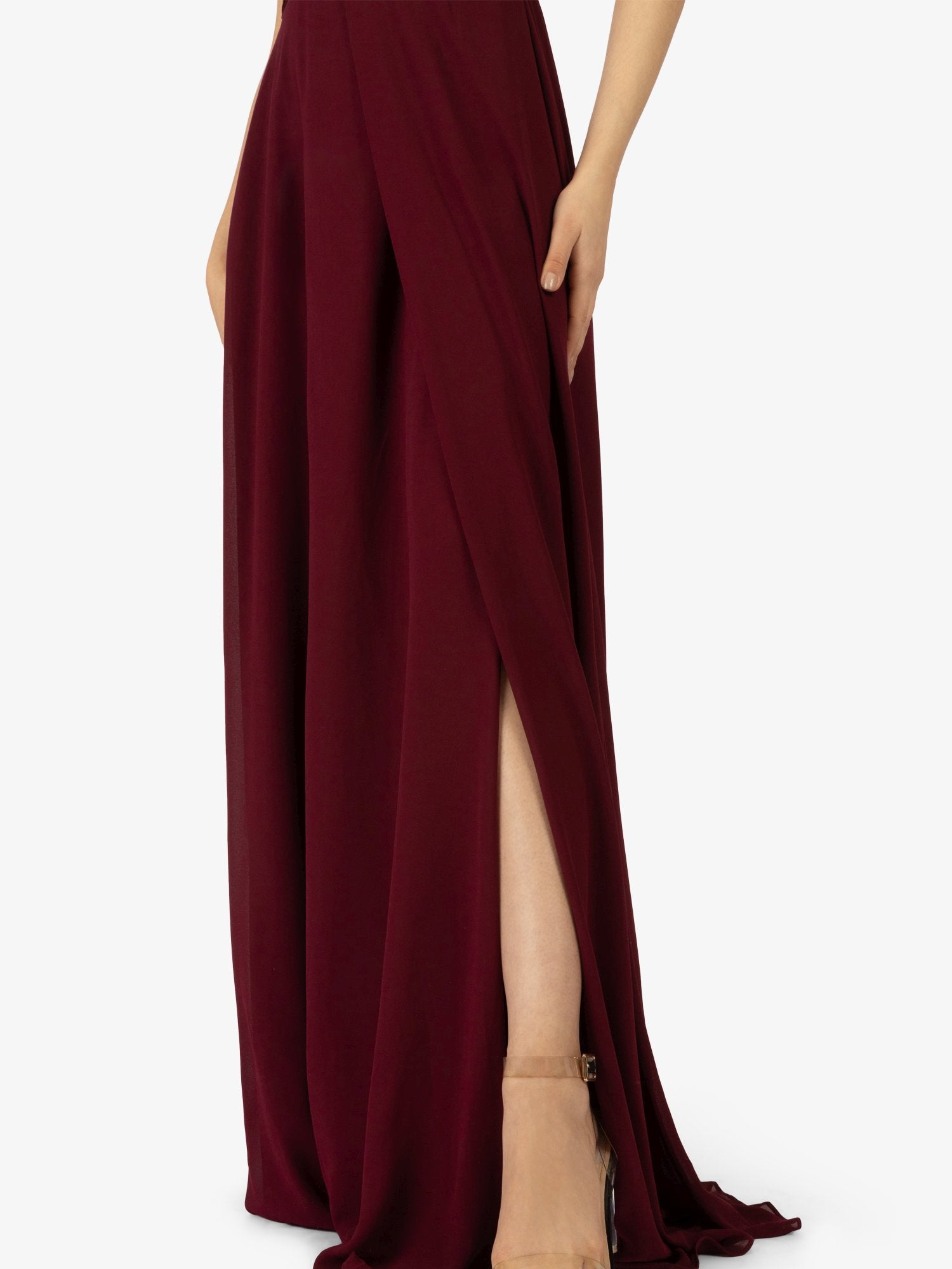 APART One-Shoulder Abendkleid mit weitem Chiffon Rockpart | bordeaux ...