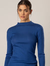 APART Rippenpullover aus einer soften Woll- Mischung | royalblau