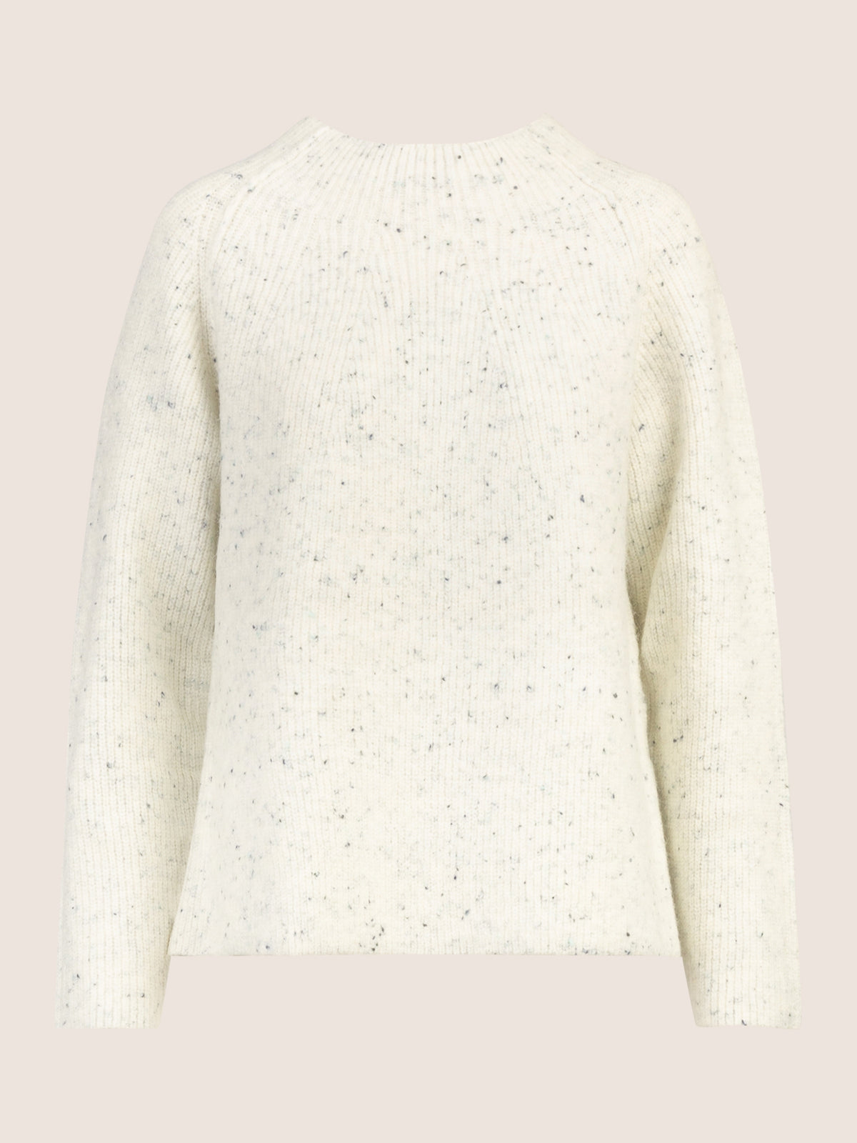 APART Pullover aus einer woll- Mischung in Halbpatent gestrickt | creme-blau meliert