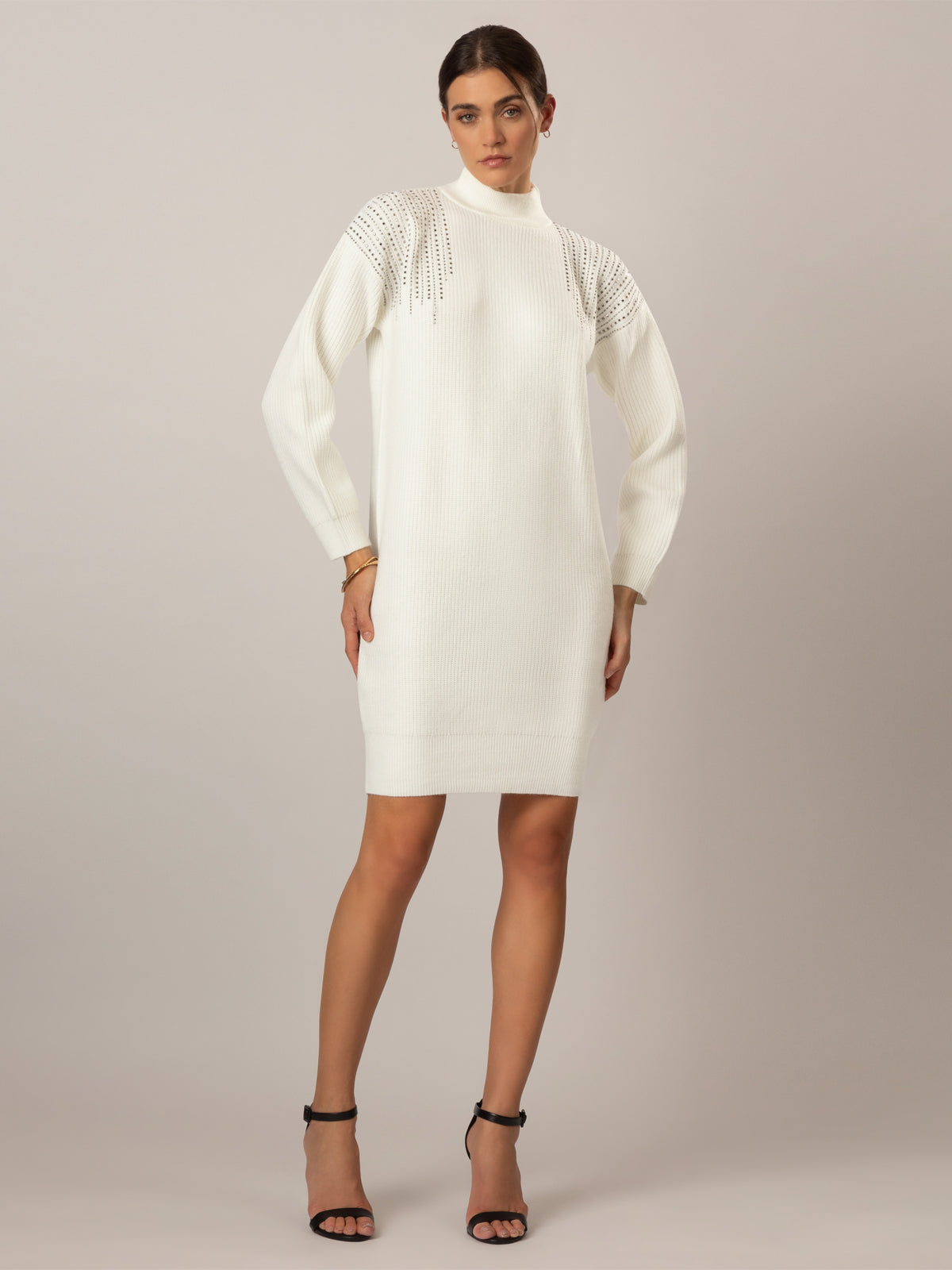 APART Oversized Strickkleid in Halbpatent gestrickt, aus einer soften Viskose- Mischung mi | creme