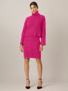 APART Strick- Set aus einem ärmllosen Kleid und einem Pullover | pink