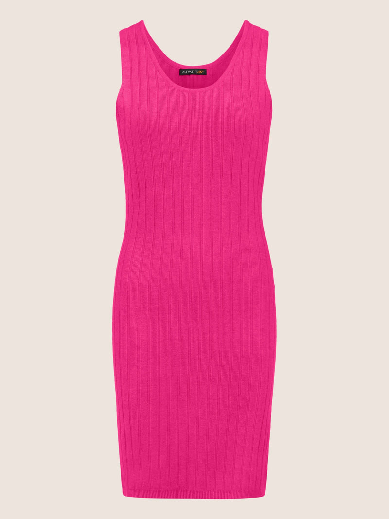 APART Strick- Set aus einem ärmllosen Kleid und einem Pullover | pink