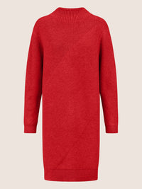 APART Oversized Strickkleid in Gerade Form | rot