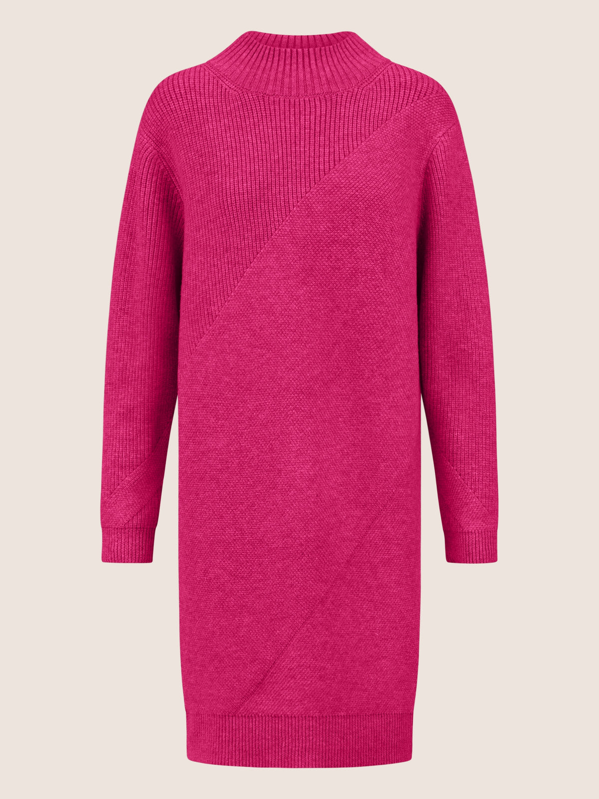 APART Oversized Strickkleid in Gerade Form | pink