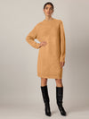 APART Oversized Strickkleid in Gerade Form | cognac