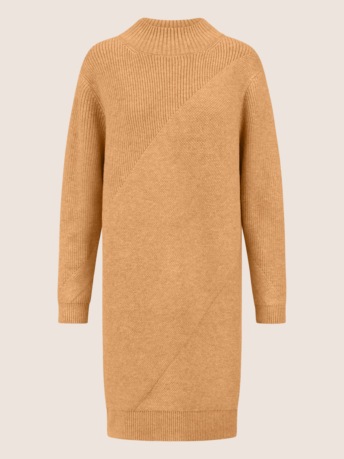 APART Oversized Strickkleid in Gerade Form | cognac