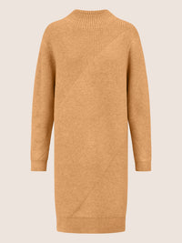 APART Oversized Strickkleid in Gerade Form | cognac