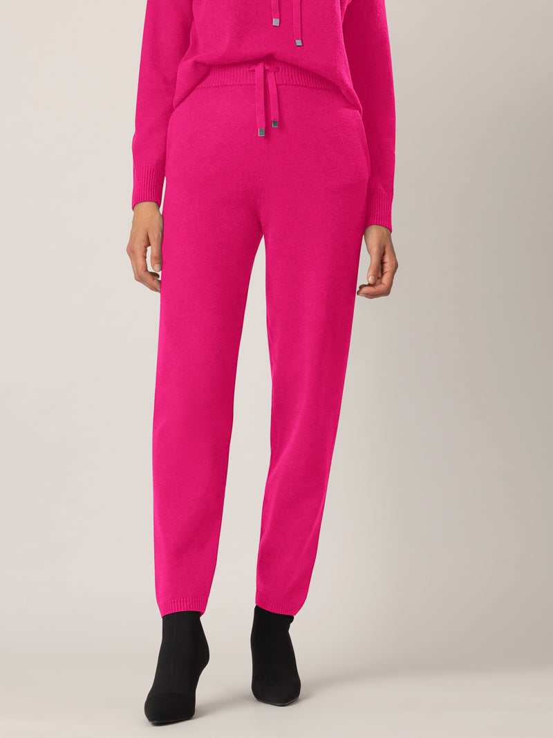 APART Strick-Jogpants aus einer soften Viskose- Mischung mit Kaschmir | pink