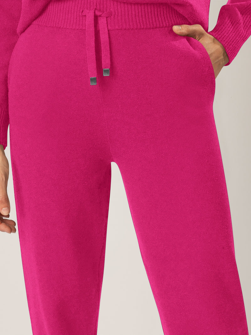 APART Strick-Jogpants aus einer soften Viskose- Mischung mit Kaschmir | pink