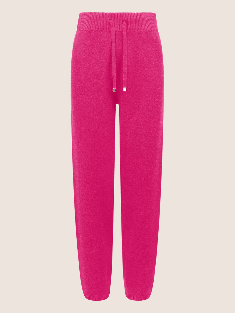 APART Strick-Jogpants aus einer soften Viskose- Mischung mit Kaschmir | pink