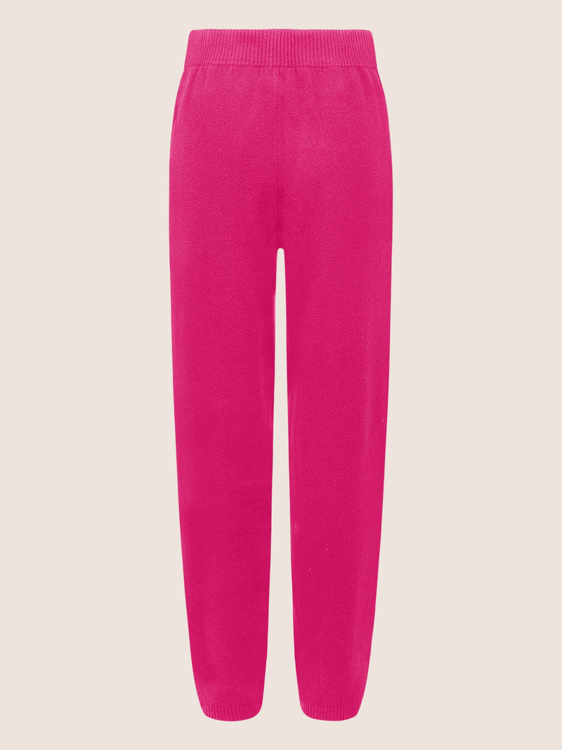 APART Strick-Jogpants aus einer soften Viskose- Mischung mit Kaschmir | pink