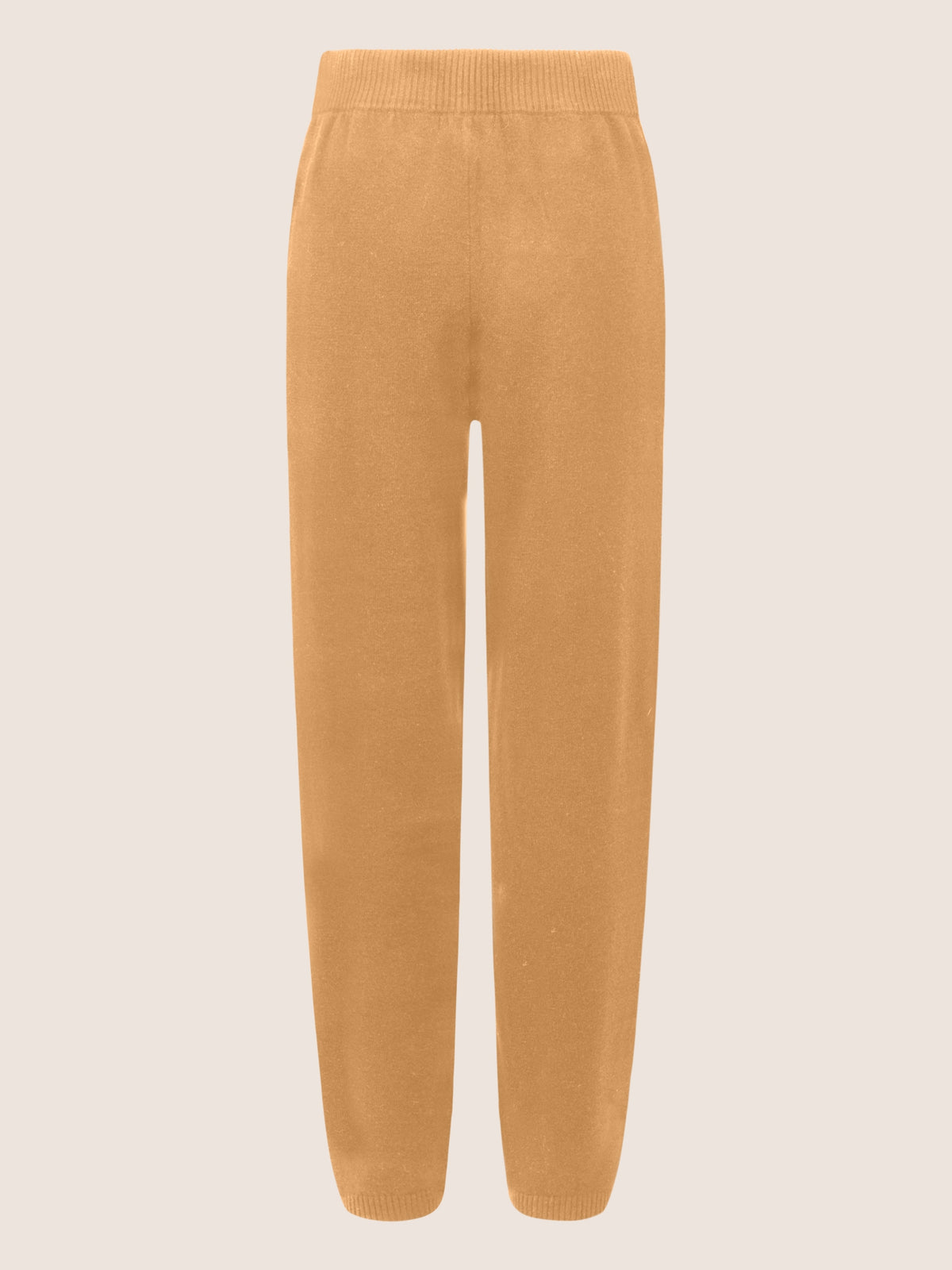 APART Strick-Jogpants aus einer soften Viskose- Mischung mit Kaschmir | cognac