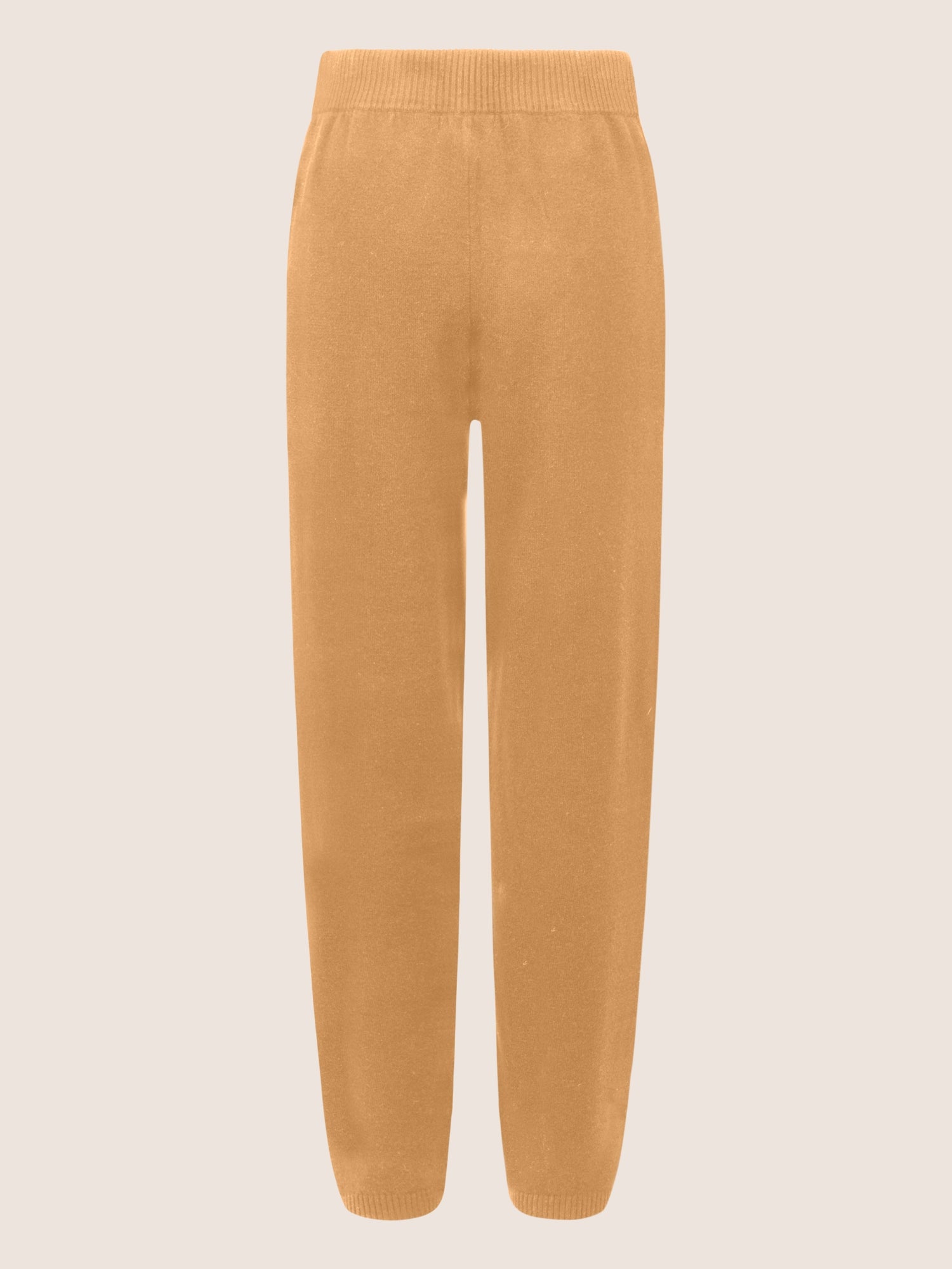 APART Strick-Jogpants aus einer soften Viskose- Mischung mit Kaschmir | cognac