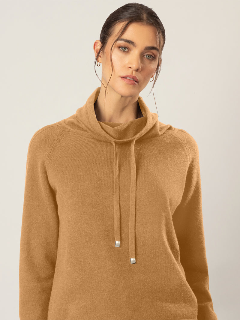 APART Pullover aus einer soften Viskose Mischung mit Kaschmir | cognac