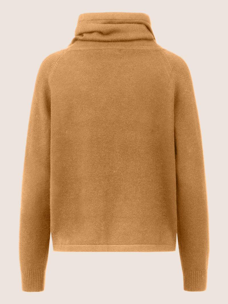 APART Pullover aus einer soften Viskose Mischung mit Kaschmir | cognac