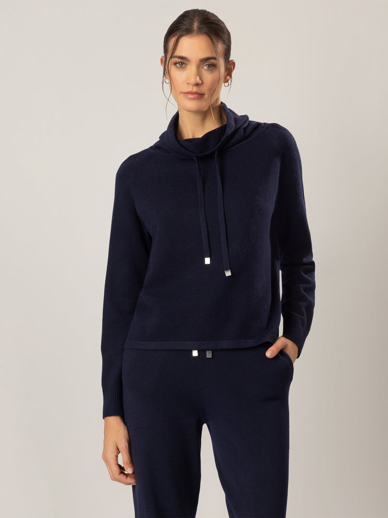 APART Pullover aus einer soften Viskose Mischung mit Kaschmir | nachtblau