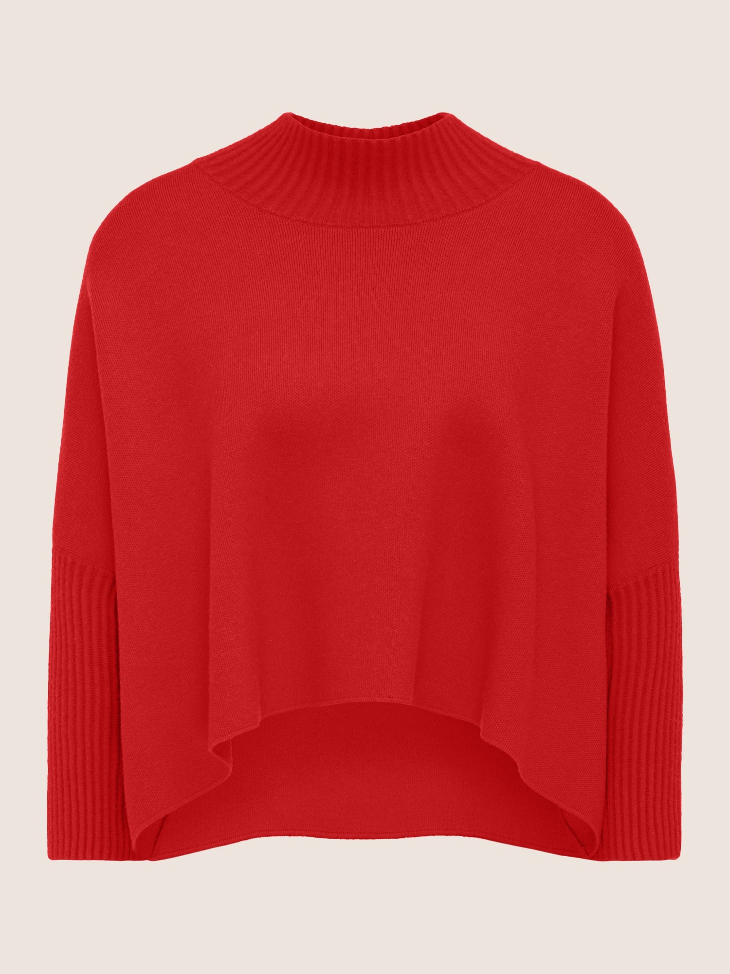 APART Oversized Pullover in Milano- Knit aus einer soften Viskose- Mischung mit Kaschmir | rot