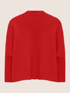 APART Oversized Pullover in Milano- Knit aus einer soften Viskose- Mischung mit Kaschmir | rot