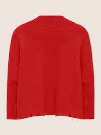 APART Oversized Pullover in Milano- Knit aus einer soften Viskose- Mischung mit Kaschmir | rot