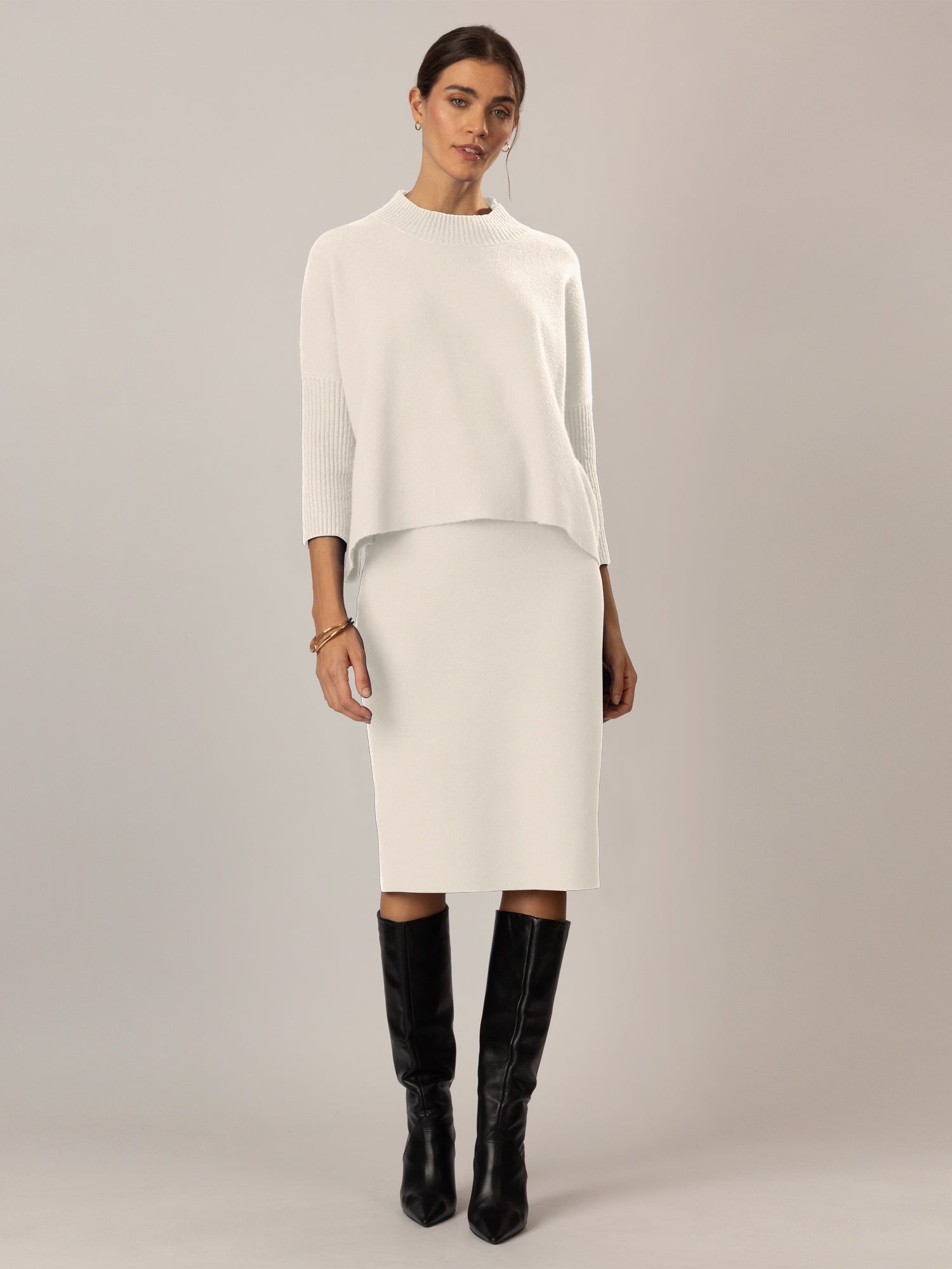 APART Oversized Pullover in Milano- Knit aus einer soften Viskose- Mischung mit Kaschmir | creme