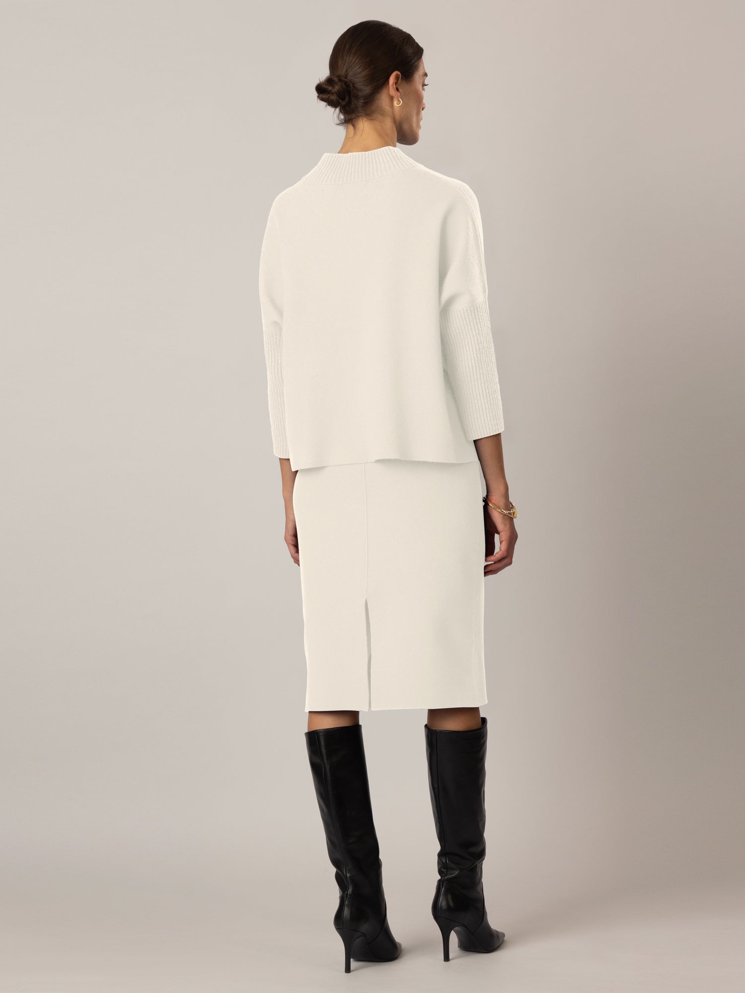 APART Oversized Pullover in Milano- Knit aus einer soften Viskose- Mischung mit Kaschmir | creme