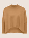 APART Oversized Pullover in Milano- Knit aus einer soften Viskose- Mischung mit Kaschmir | cognac