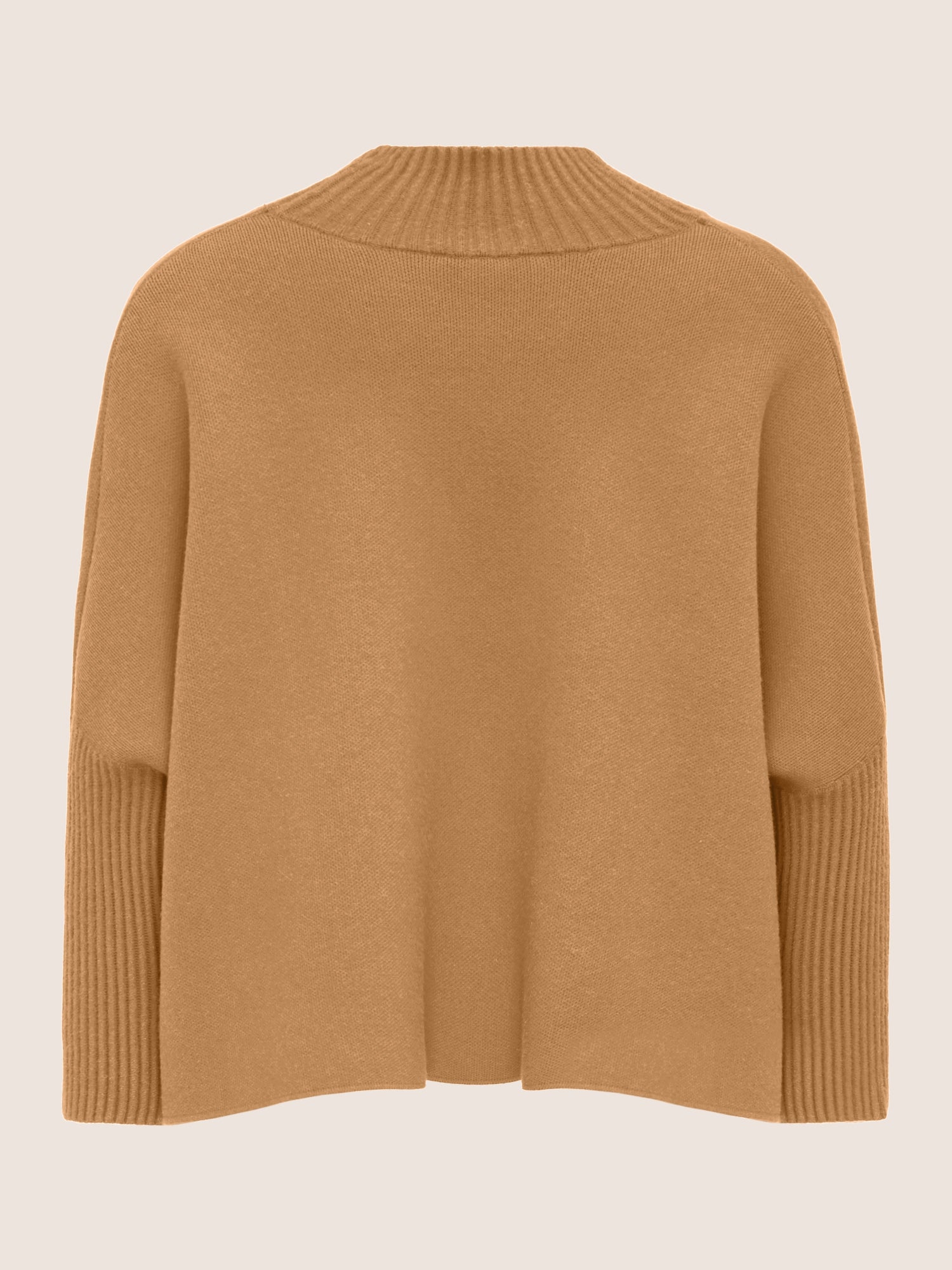 APART Oversized Pullover in Milano- Knit aus einer soften Viskose- Mischung mit Kaschmir | cognac