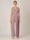 APART Overall im Materialmix aus einer leicht strukturierter Ware und Chiffon | mauve