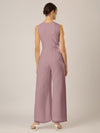 APART Overall im Materialmix aus einer leicht strukturierter Ware und Chiffon | mauve