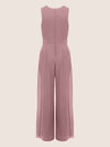 APART Overall im Materialmix aus einer leicht strukturierter Ware und Chiffon | mauve