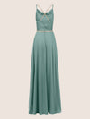 APART Satin-Abendkleid aus mattschimmerndem Satin | jade