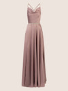 APART Satin-Abendkleid aus mattschimmerndem Satin | mauve