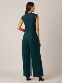 APART Overall mit Spitzenoberteil | emerald