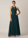 APART Abendkleid aus einer Plastischen Spitze und Chiffon | emerald