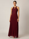 APART Abendkleid aus einer Plastischen Spitze und Chiffon | bordeaux