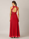 APART Abendkleid aus einer Plastischen Spitze und Chiffon | rot