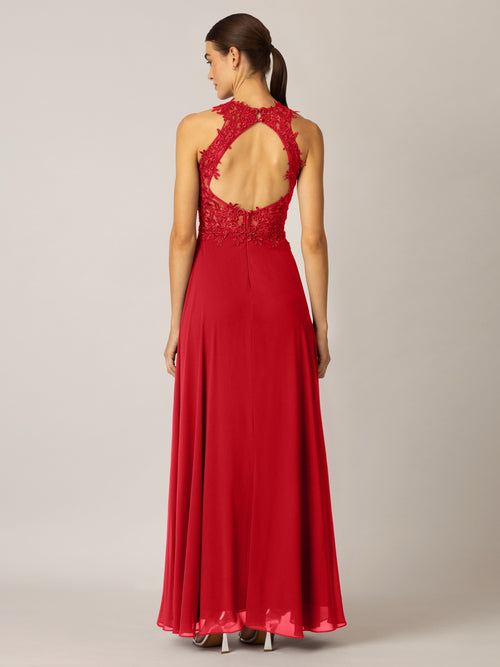 APART Abendkleid aus einer Plastischen Spitze und Chiffon | rot image 1