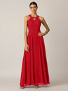 APART Abendkleid aus einer Plastischen Spitze und Chiffon | rot