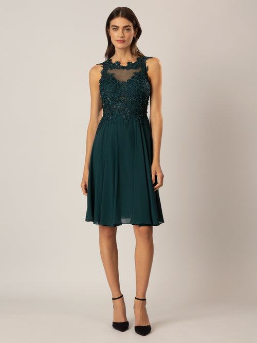 APART Spitzenkleid mit attraktivem Floral-Design | emerald image 1