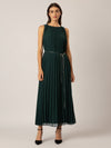 APART langes Plisseekleid mit allover Sonnenplissee | emerald