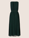 APART langes Plisseekleid mit allover Sonnenplissee | emerald