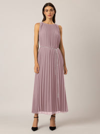 APART langes Plisseekleid mit allover Sonnenplissee | mauve