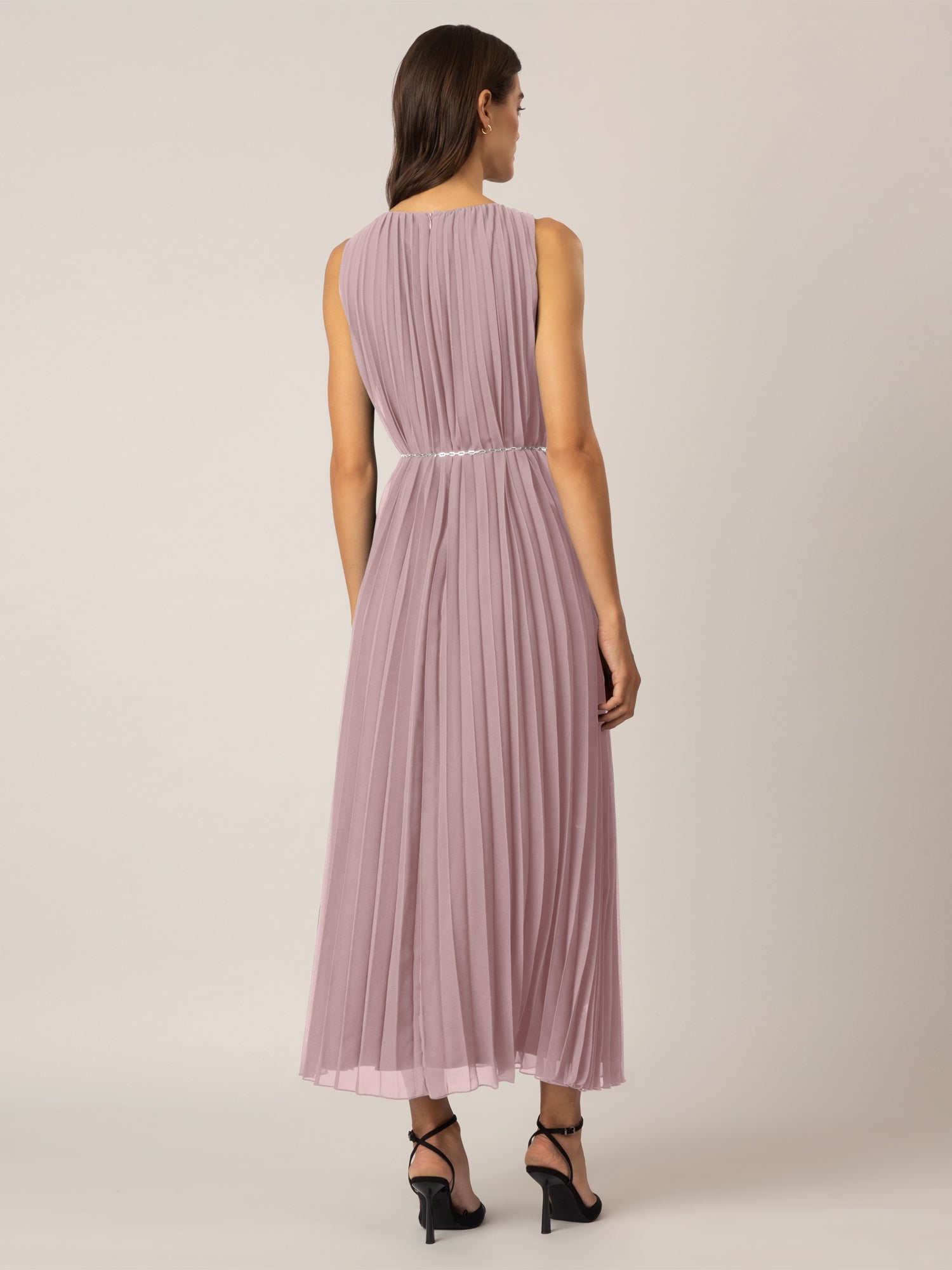 APART langes Plisseekleid mit allover Sonnenplissee | mauve