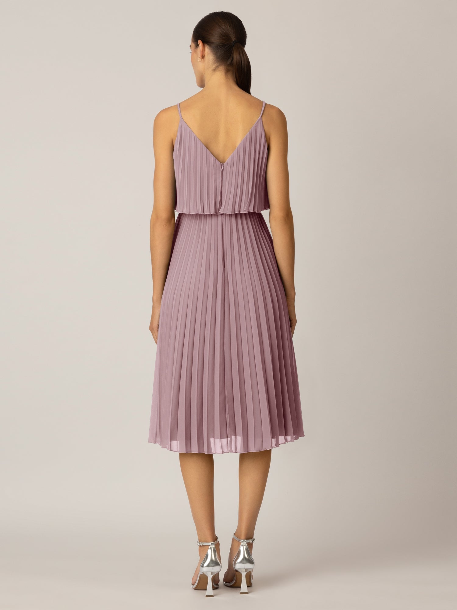 APART Cocktailkleid in 2in1 Optik | mauve