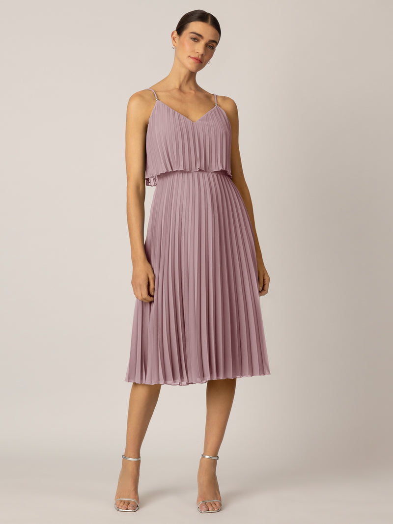 APART Cocktailkleid in 2in1 Optik | mauve