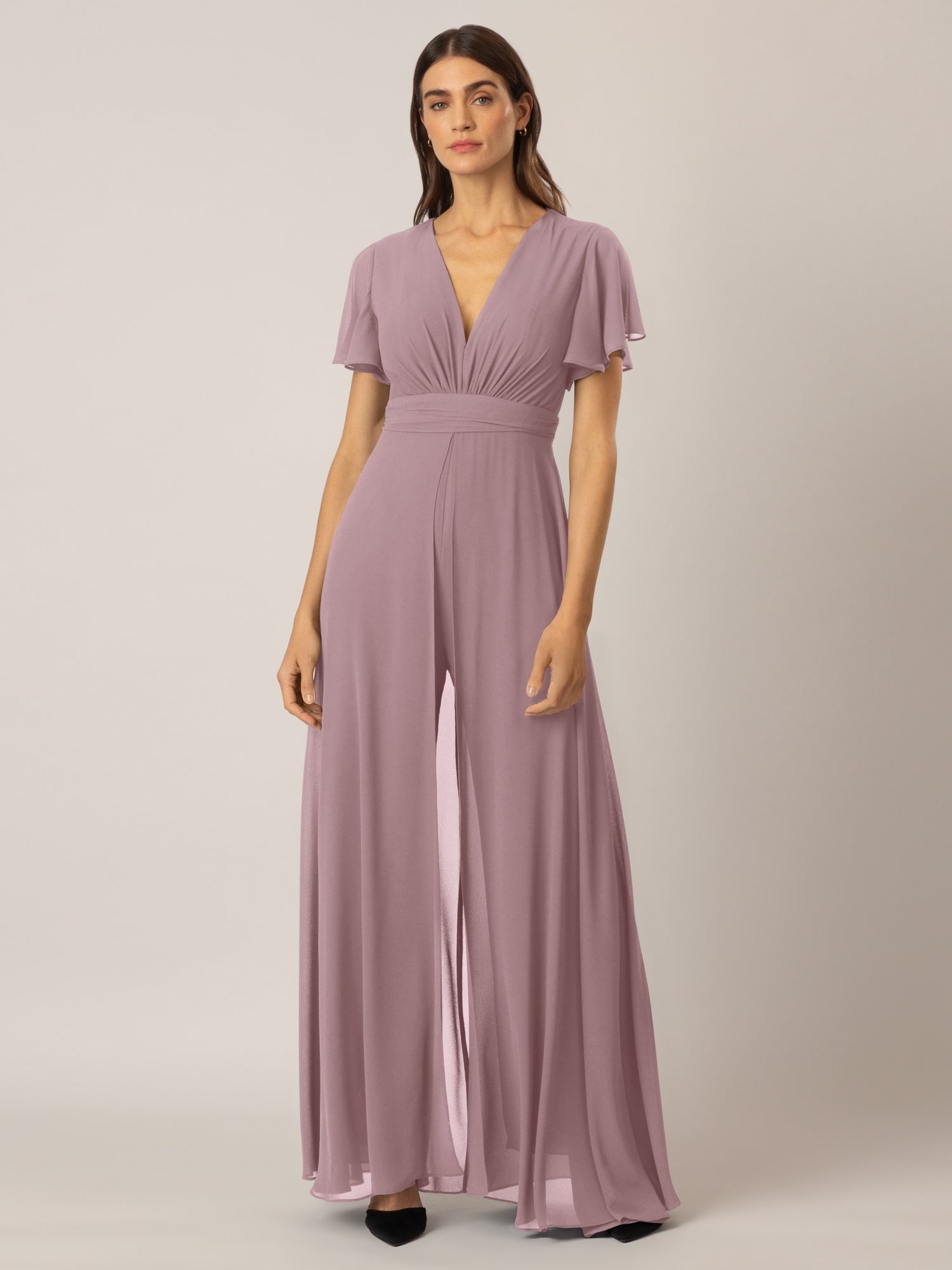 APART Overall aus Chiffon mit Abendkleid Optik mauve