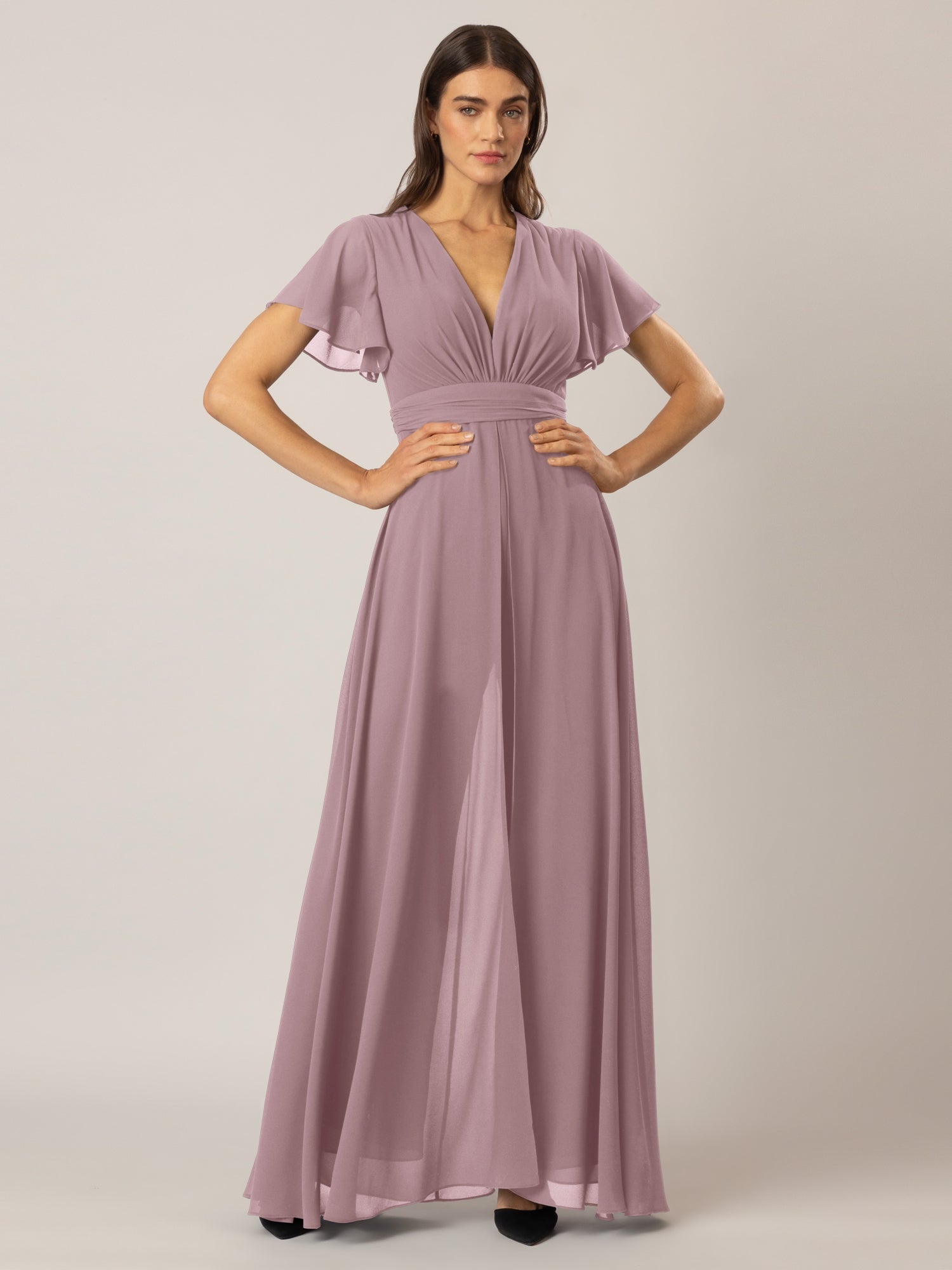 APART Overall aus Chiffon mit Abendkleid Optik | mauve