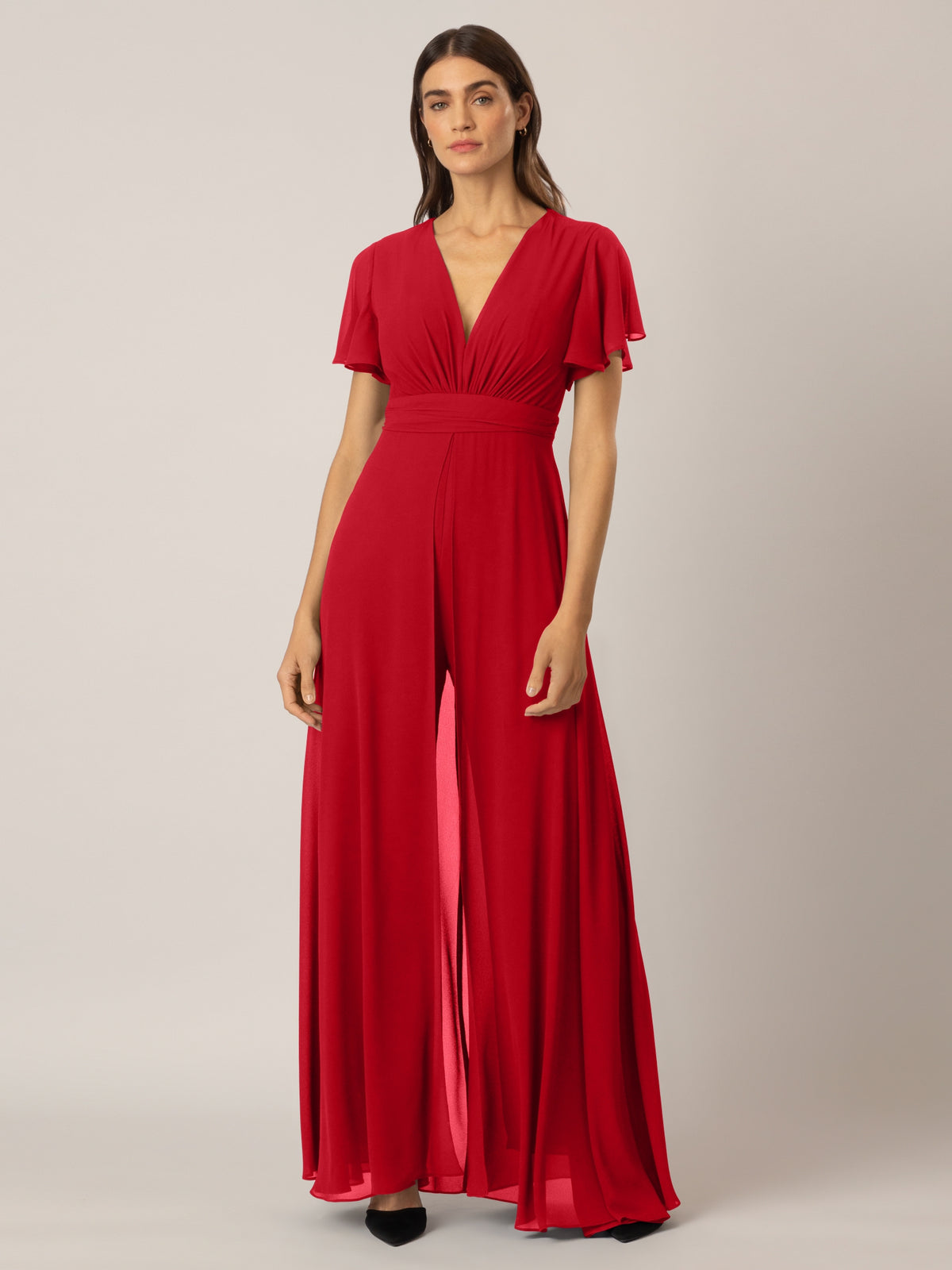 APART Overall aus Chiffon mit Abendkleid Optik | rot