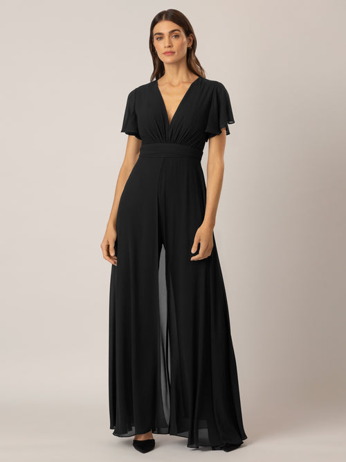 APART Overall aus Chiffon mit Abendkleid Optik | schwarz image 1